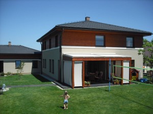 Climavelum na dřevěné konstrukci   
